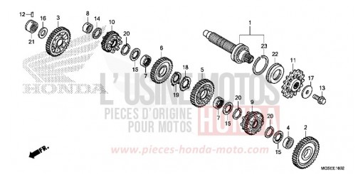 TRANSMISSION (NC700SD) (COUNTERSHAFT) NC700SDD de 2013